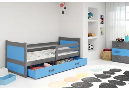 Detská posteľ RICO 190x80 cm Modrá Sivá