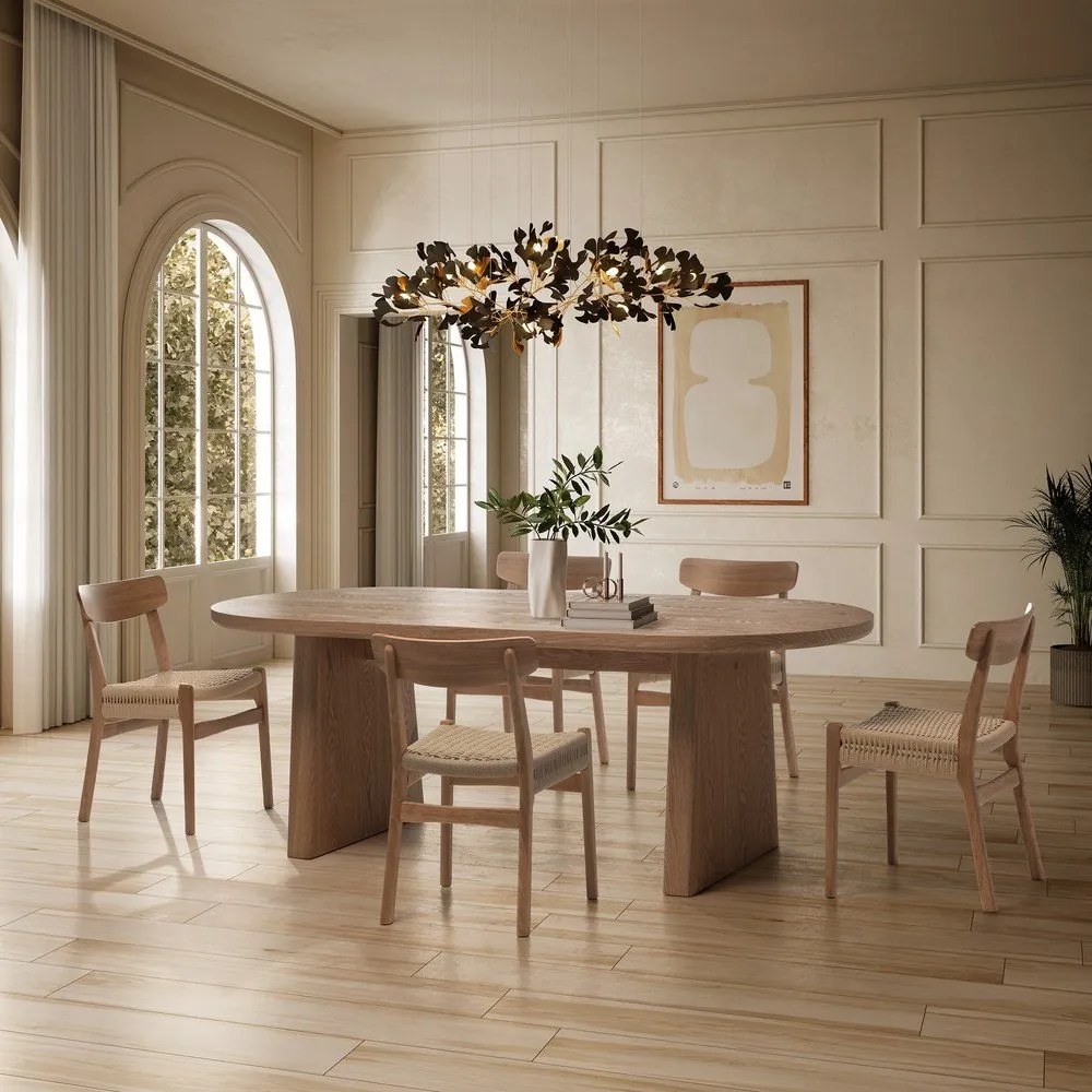 Jedálenský stôl v dekore jaseňa 100x200 cm Blair – MOME