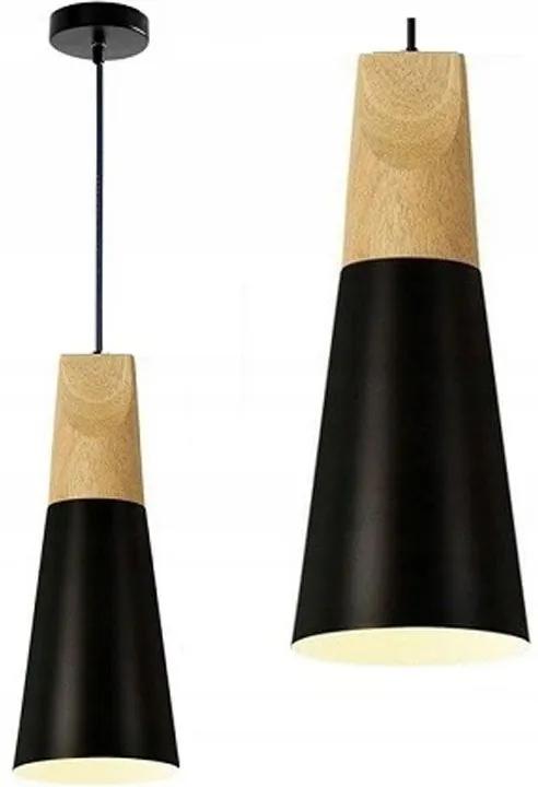 Toolight - stropné svietidlo SCANDI B 1xE27, čierna-hnedá, OSW-00149