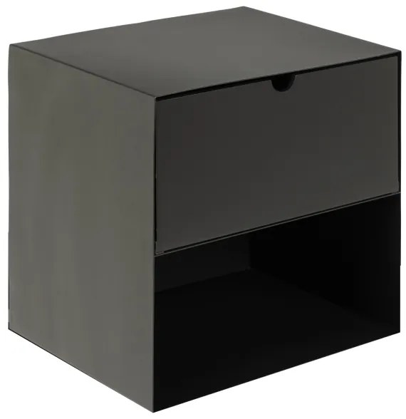 Nočný stolík s možnosťou montáže na stenu BEKIM čierna