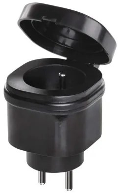 P0067 EMOS 3-set - diaľkovo ovládané zásuvky 2x, diaľkový ovládač 1x, vrátane batérie 1×3V CR2032, IP44, čierna