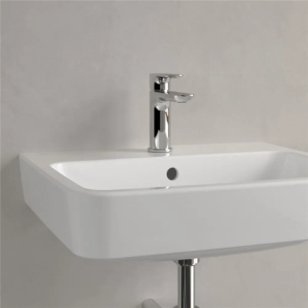VILLEROY & BOCH O.novo závesné umývadlo s otvorom (zadná a spodná strana brúsená), s prepadom, 550 x 460 mm, biela alpská, 4A41MG01