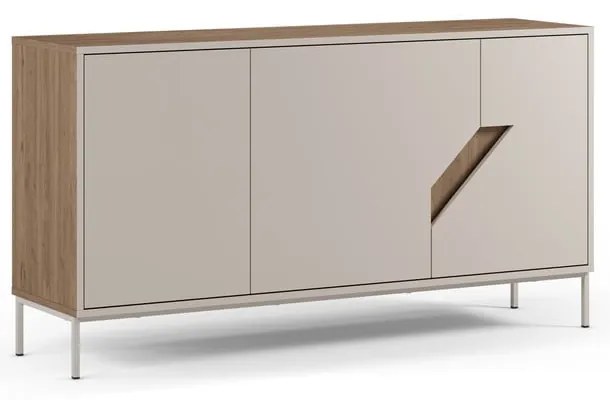 Komoda v dekore duba v krémovo-prírodnej farbe 150x80x40 cm Lilou – Marckeric