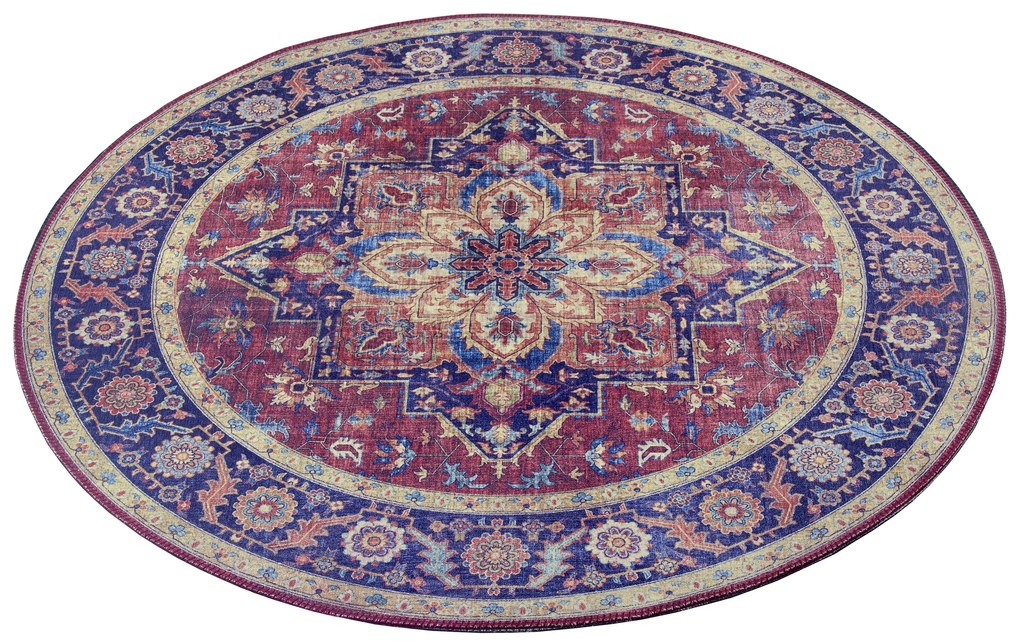 Nouristan - Hanse Home koberce Kusový koberec Asmar 104000 Plum / Red kruh - 160x160 (priemer) kruh cm