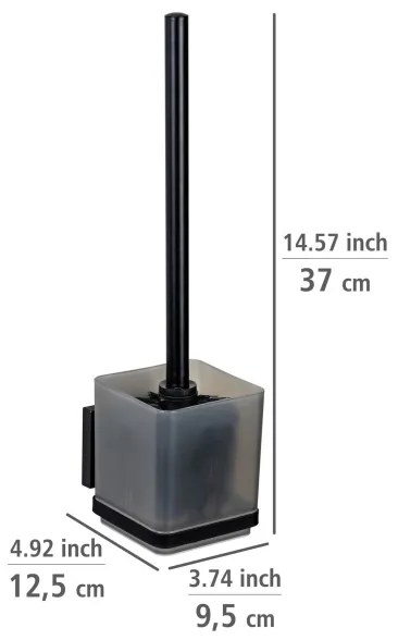 WENKO 71450800 - WC sada VACUUM-LOC QUADRO ED 9,5x37 cm čierna