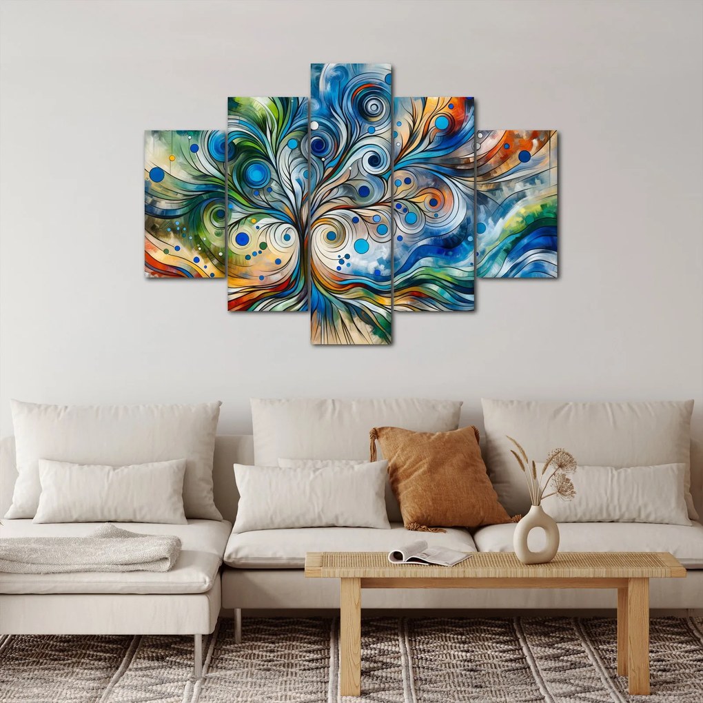 Obraz – Farebný energetický strom (150x105 cm)