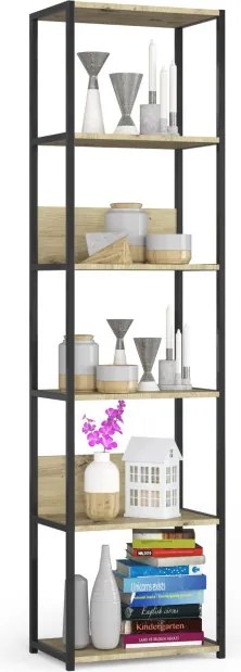 Policový regál 500 čierny / dub artisan