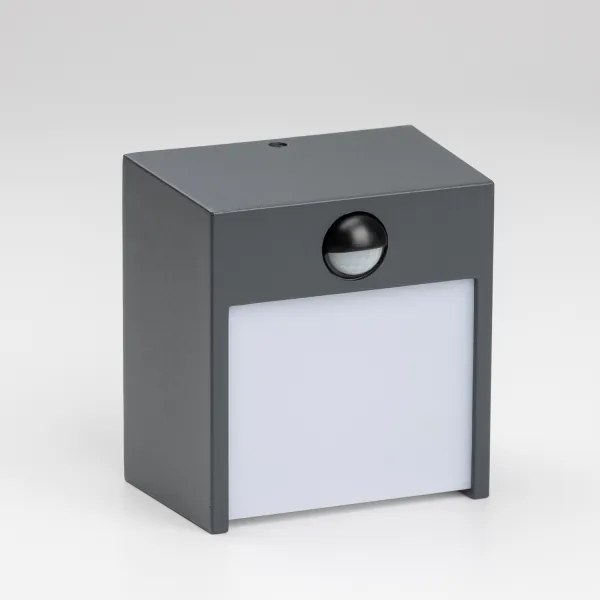 Brilagi-LED Vonkajšie nástenné svietidlo so senzorom TERNI LED/12W/230V antr. IP44