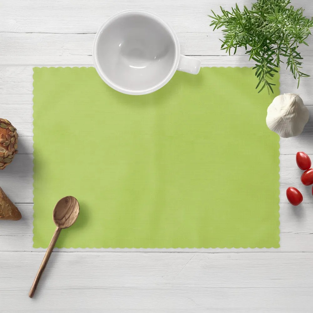 Biante Teflónové prestieranie na stôl TF-003 Hráškovo zelené 35x45 cm