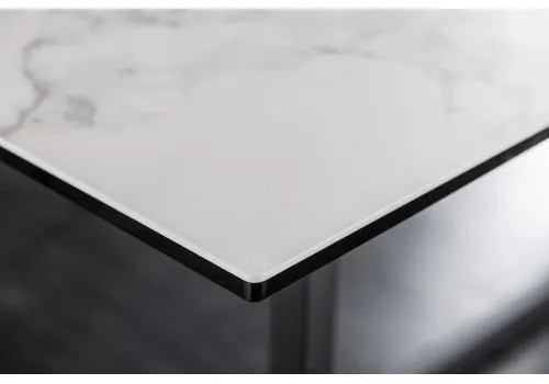 Jedálenský stôl 41088 200 x 100cm Marble Look White Ceramik  - Komfort-nábytok