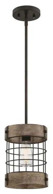 Westinghouse 61180 - Luster na lanku LANGSTON 1xE27/60W/230V borovica