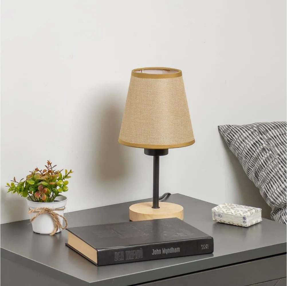Brilagi - Stolná lampa NUBILA WOOD 1xE27/25W/230V dub/svetlohnedá