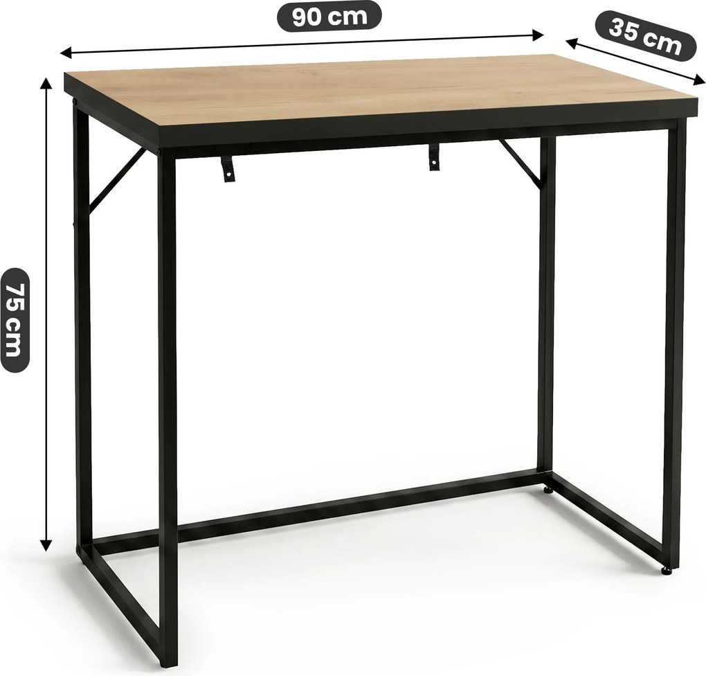 Konzolový stolek Origo 90 cm černý/dub Craft