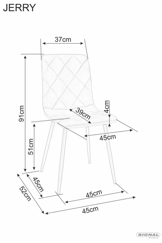Sametová jídelní židle Jerry tmavě béžová