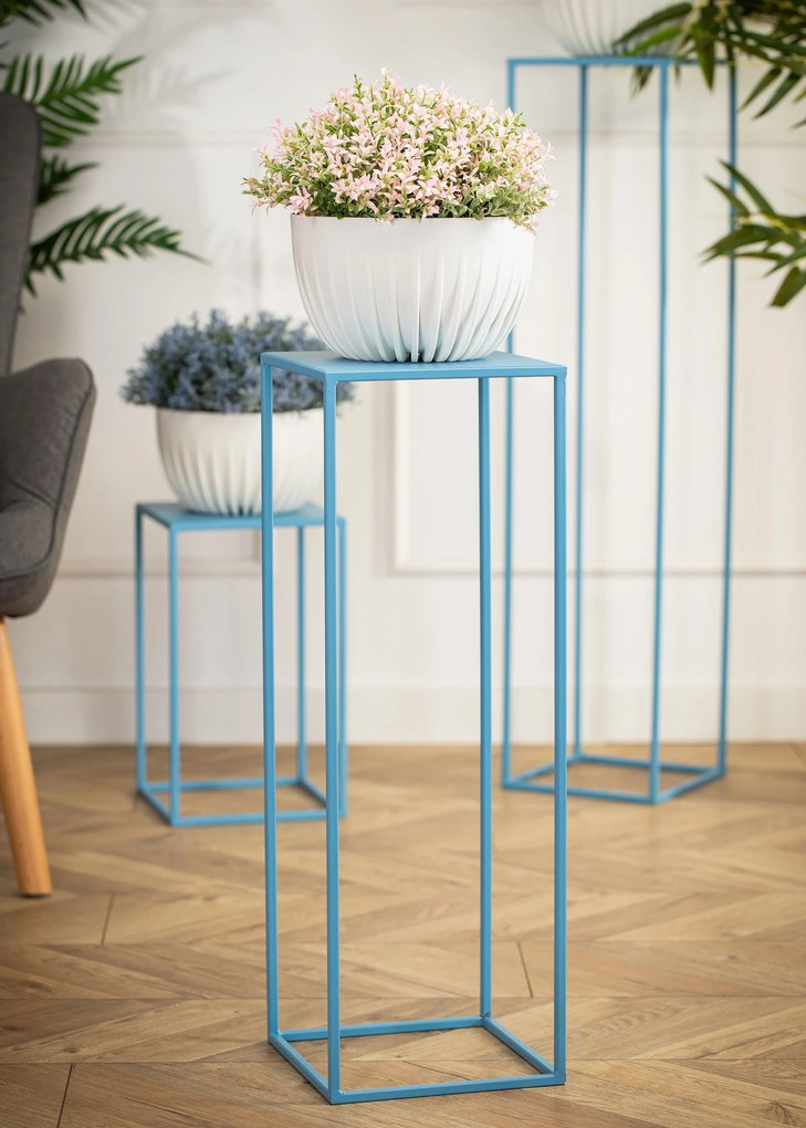 STOJAN NA KVETINÁČ SIMPLE 70X24X24 CM MODRÁ