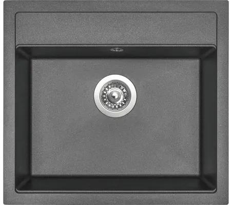 Granitový drez Sinks Solo 560 Metalblack