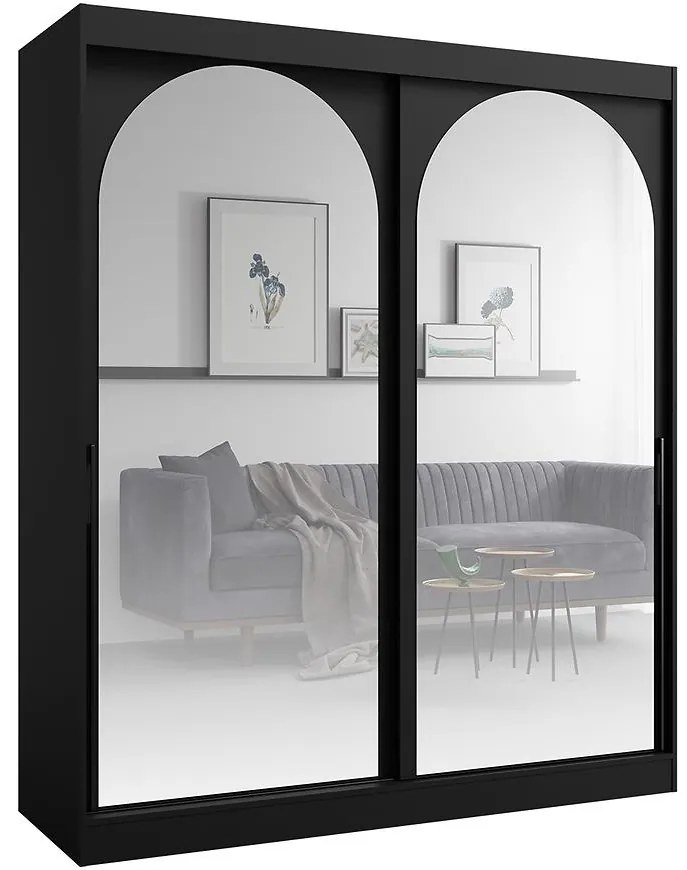 Skriňa 2d Modin 180 Čierna