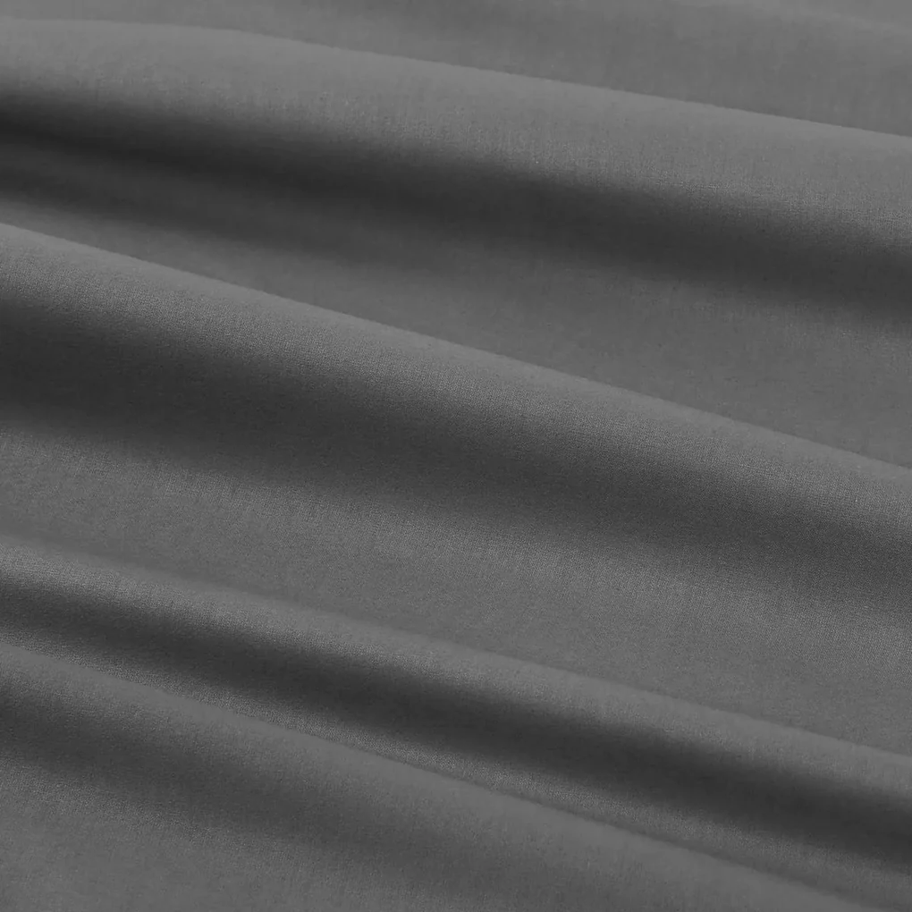Goldea oválny obrus 100% bavlnené plátno - tmavo sivý 140 x 280 cm