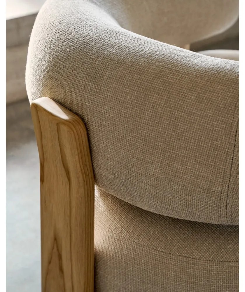 Béžové ženilkové kreslo Granite – Kave Home