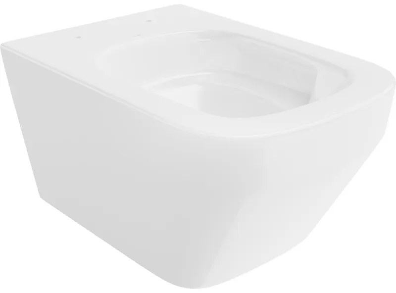 Mexen Riva, závesná WC misa 555x370x335 mm, Rimless Tornádo, biela lesklá, 3363XX00T