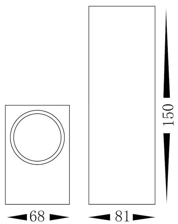 Exteriérové nástenné svietidlo Boka, 1x čierne hliníkové tienidlo, (15 cm)