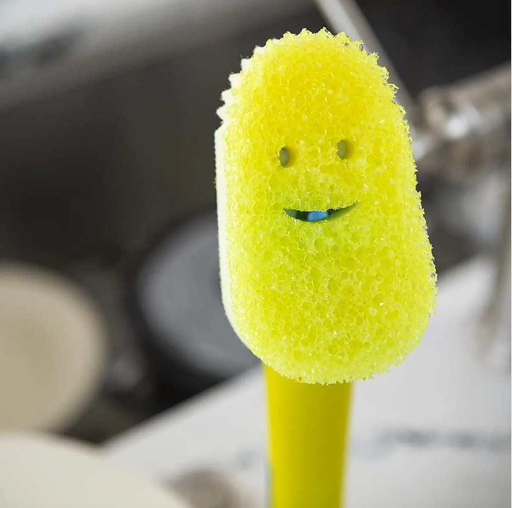 Houbička na nádobí s rukojetí a dávkovačem jaru SCRUB DISH DADDY