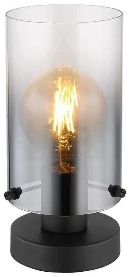 Globo 15907T - Stolná lampa FLORENTINA 1xE27/40W/230V pr. 12,5 cm čierna