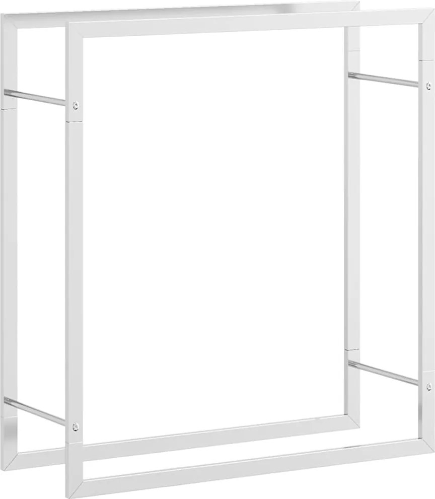 vidaXL Stojan na krbové drevo 80x28x86 cm nehrdzavejúca oceľ