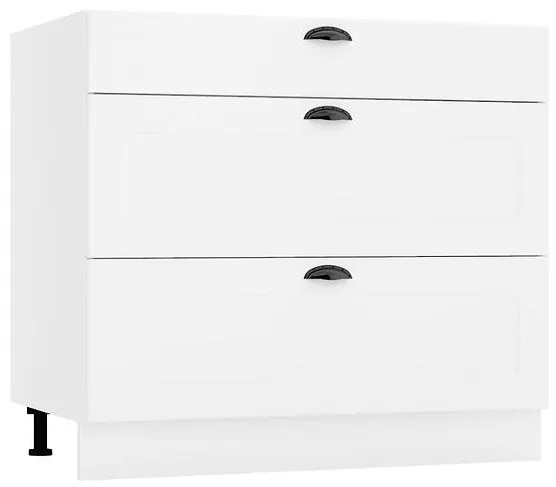 Kuchynská skrinka Adele D90PC S/3 biela hrášok/biela