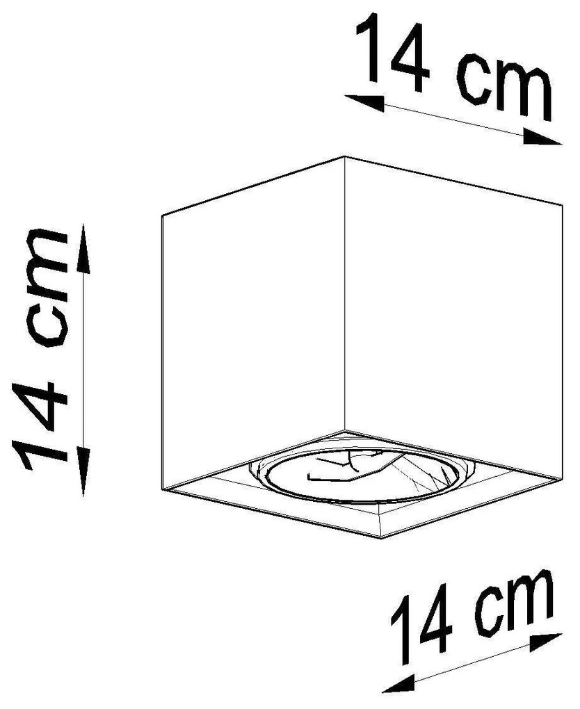 Stropné svietidlo VALDE betón