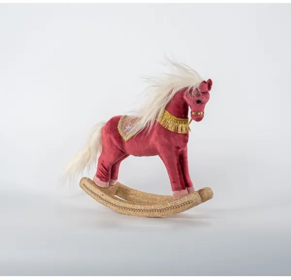 Vianočná dekorácia 31 cm hojdací koník