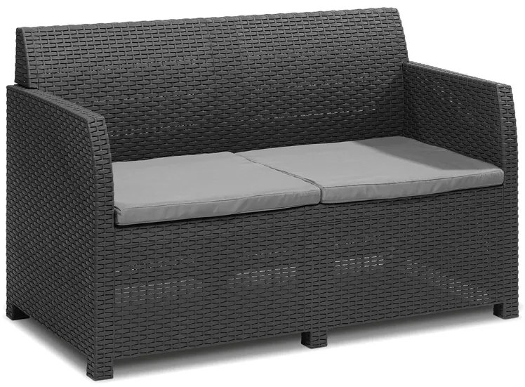 Livarno home Záhradná sedacia súprava, 4-dielna, antracitová/sivá (850000452)