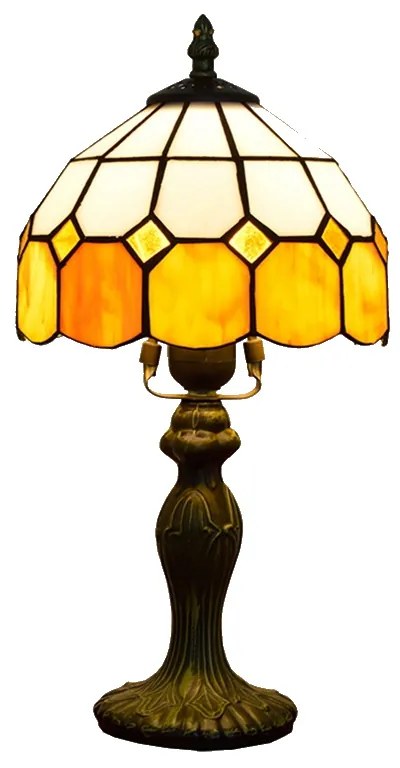 Tiffany stolná lampa Renesancia 102 Huizhou Oufu Lighting v.36xš.20,sklo/kov,40W