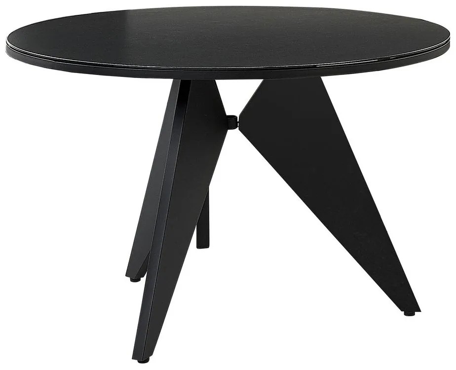 Okrúhly záhradný stôl ⌀ 110 cm čierny OLMETTO Beliani