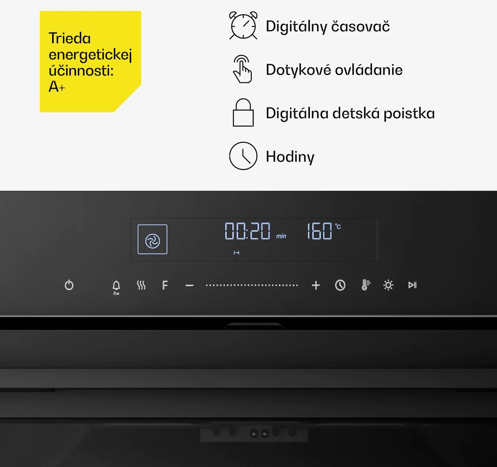 Klarstein Velaire Vstavaná rúra Čierna, 74L, A+, 3160 W, 60 cm