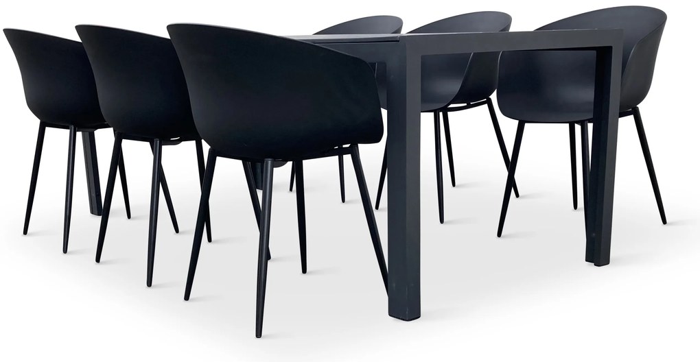 Noela Záhradný jedálenský set Viking XL 190cm + 6x stolička Rikke