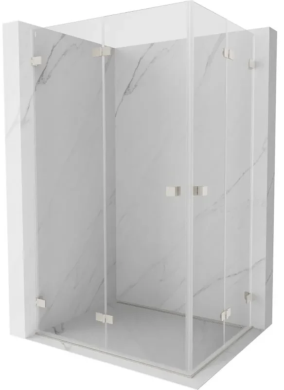 Mexen Lunar-F Duo, skladací sprchový kút 100 x 85 cm, 8mm číre sklo, oceľový profil, 836-100L-085P-97-00