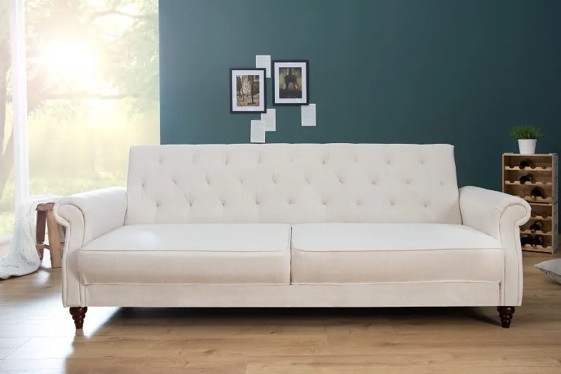 Dizajnová sedačka Scarlet Belle II - 220 cm rozkladacia - prírodná