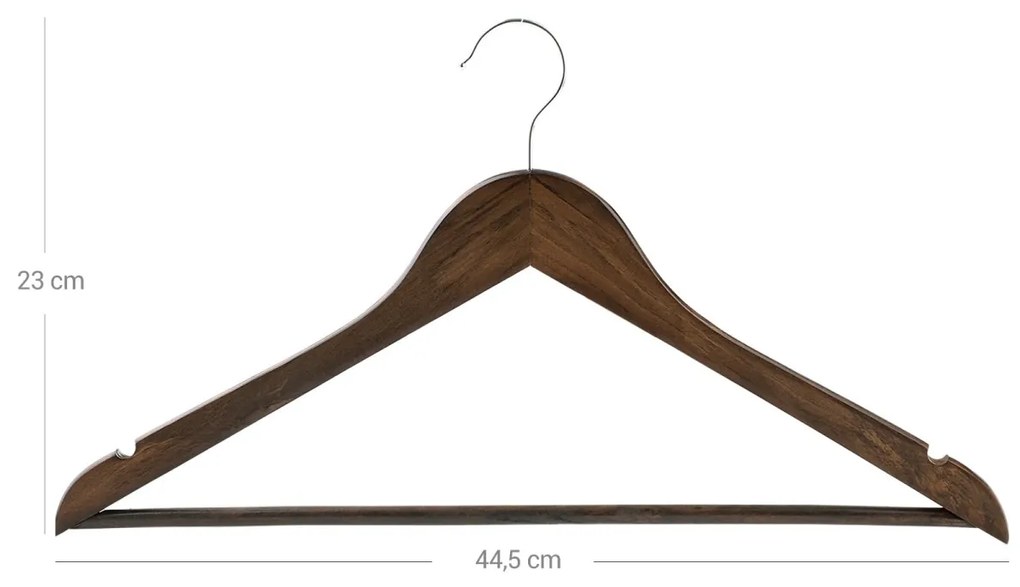Drevené vešiaky Gunnu hnedé - 20 kusov