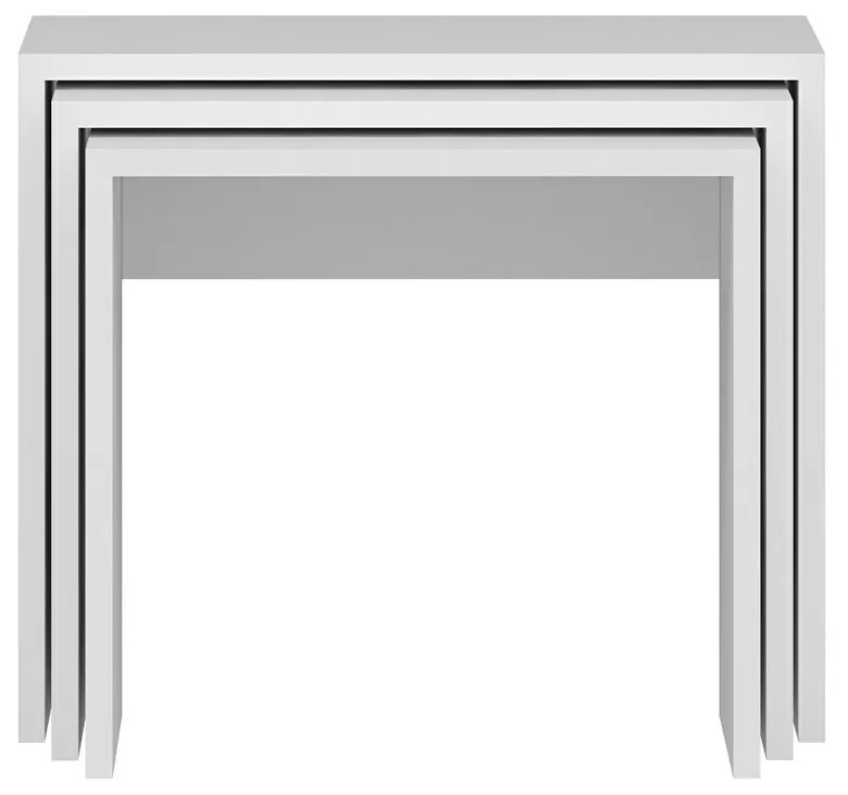 Odkladací stolík Alya White, 3 ks