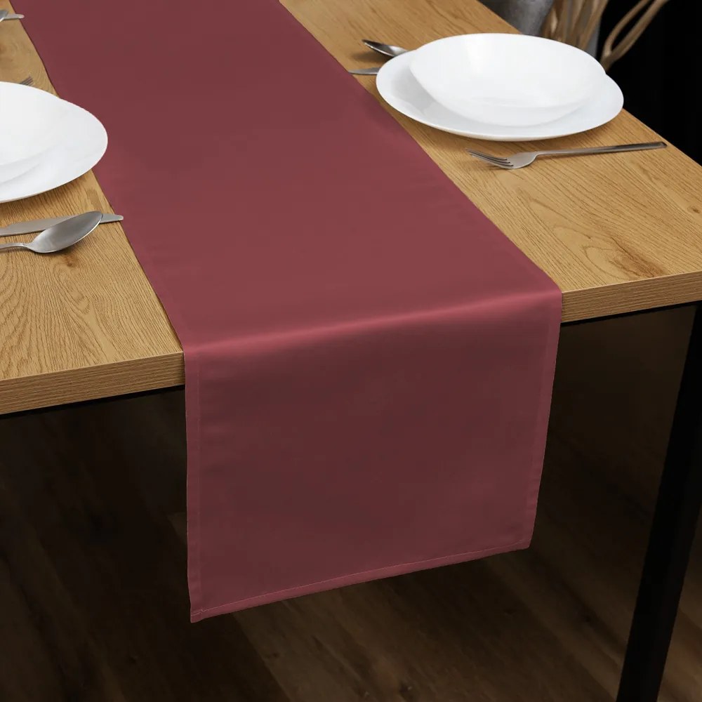 Biante Saténový behúň na stôl polyesterový Satén LUX-007 Vínový 35x160 cm