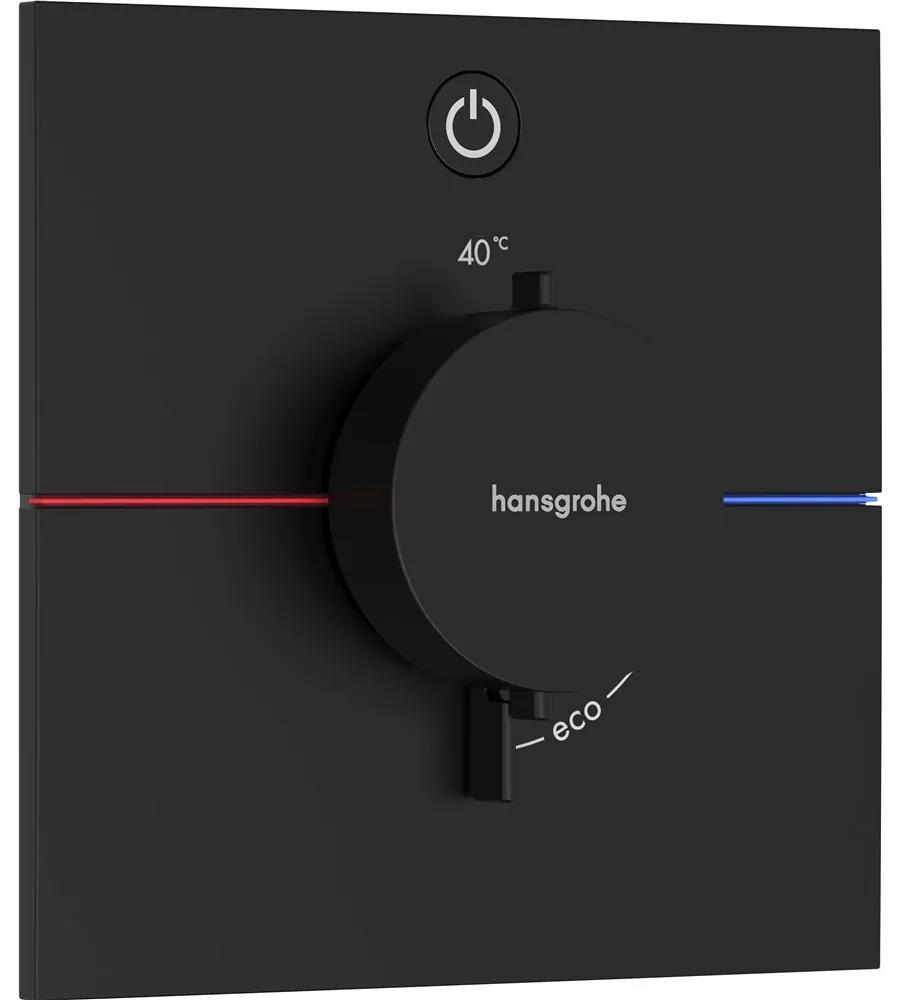 HANSGROHE ShowerSelect Comfort E termostat pod omietku pre 1 spotrebič, matná čierna, 15571670