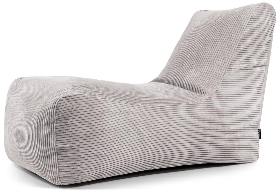 Svetlosivý menčestrový sedací vak Lounge – SLOWDOWN