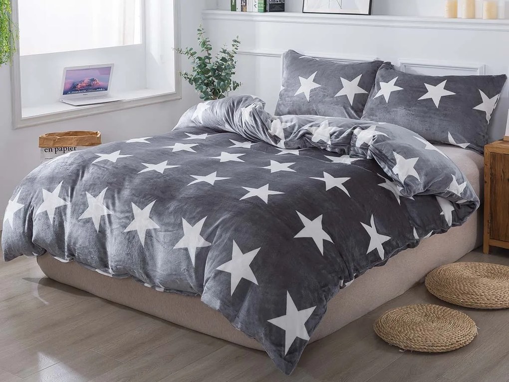 XPOSE® Mikroplyšové obliečky LÝDIE Exclusive - sivé