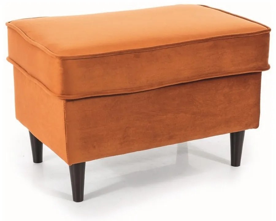 Taburet Ron Velvet, oranžová