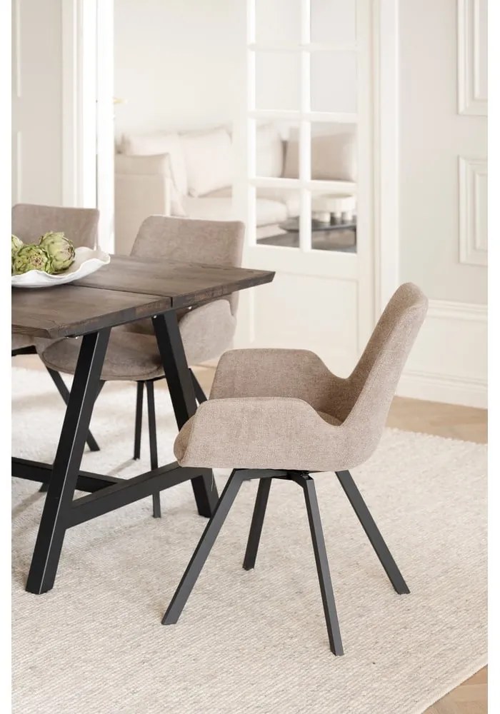 Béžové čalúnené jedálenské kreslá v súprave 2 ks Norwell – Rowico