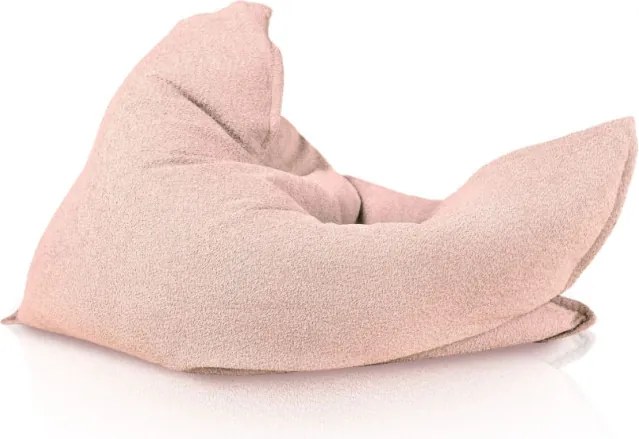 Vankúš na sedenie púdrovo ružový bouclé