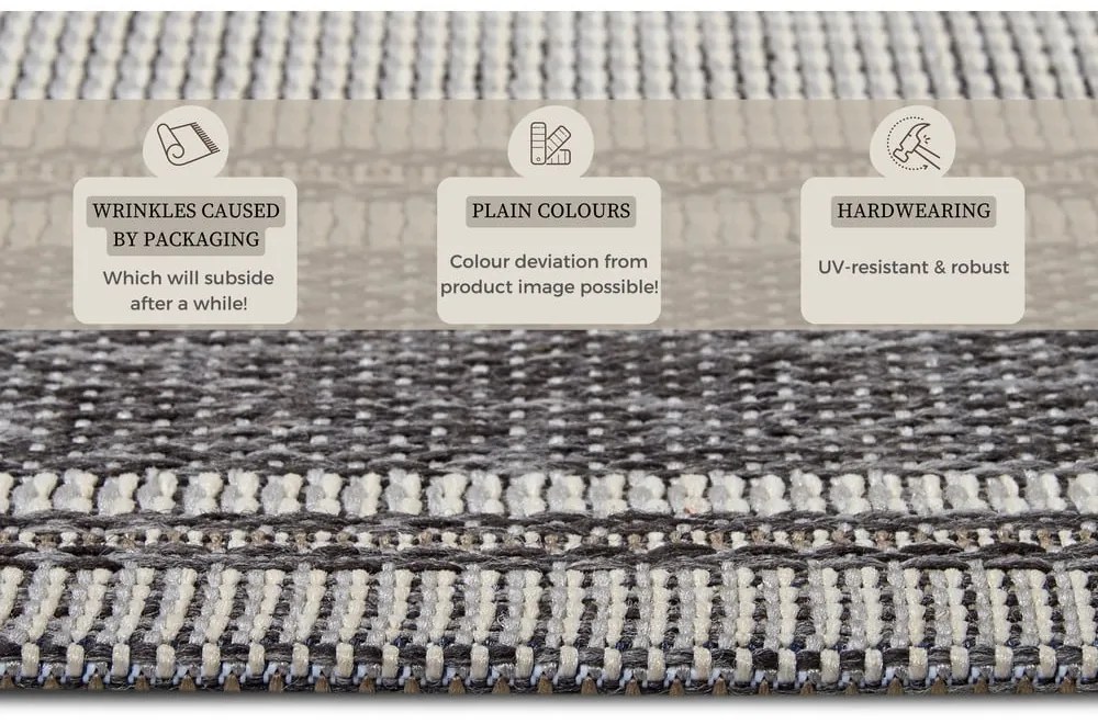 Sivý vonkajší koberec 190x290 cm Clyde Cast – Hanse Home