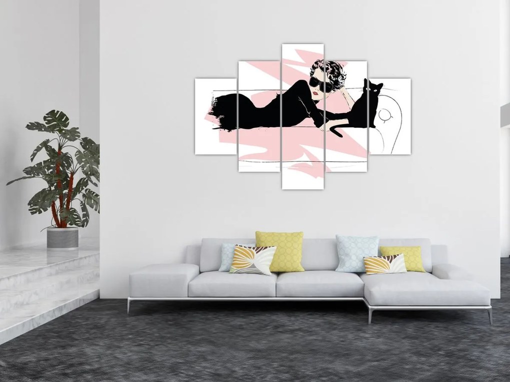 Obraz - Fashion lady (150x105 cm)