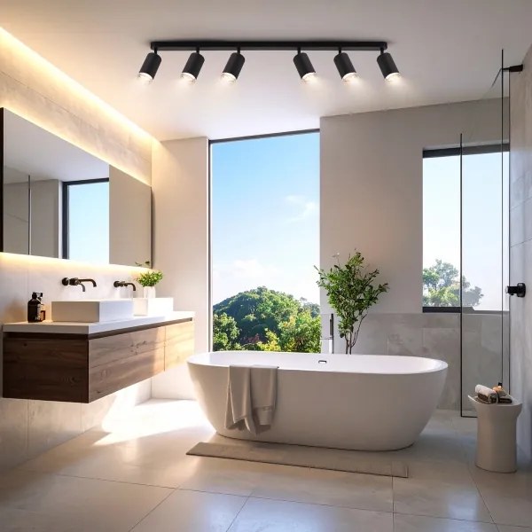 Brilagi - Kúpeľňové bodové svietidlo SELE 6xGU10/30W/230V IP44 čierna